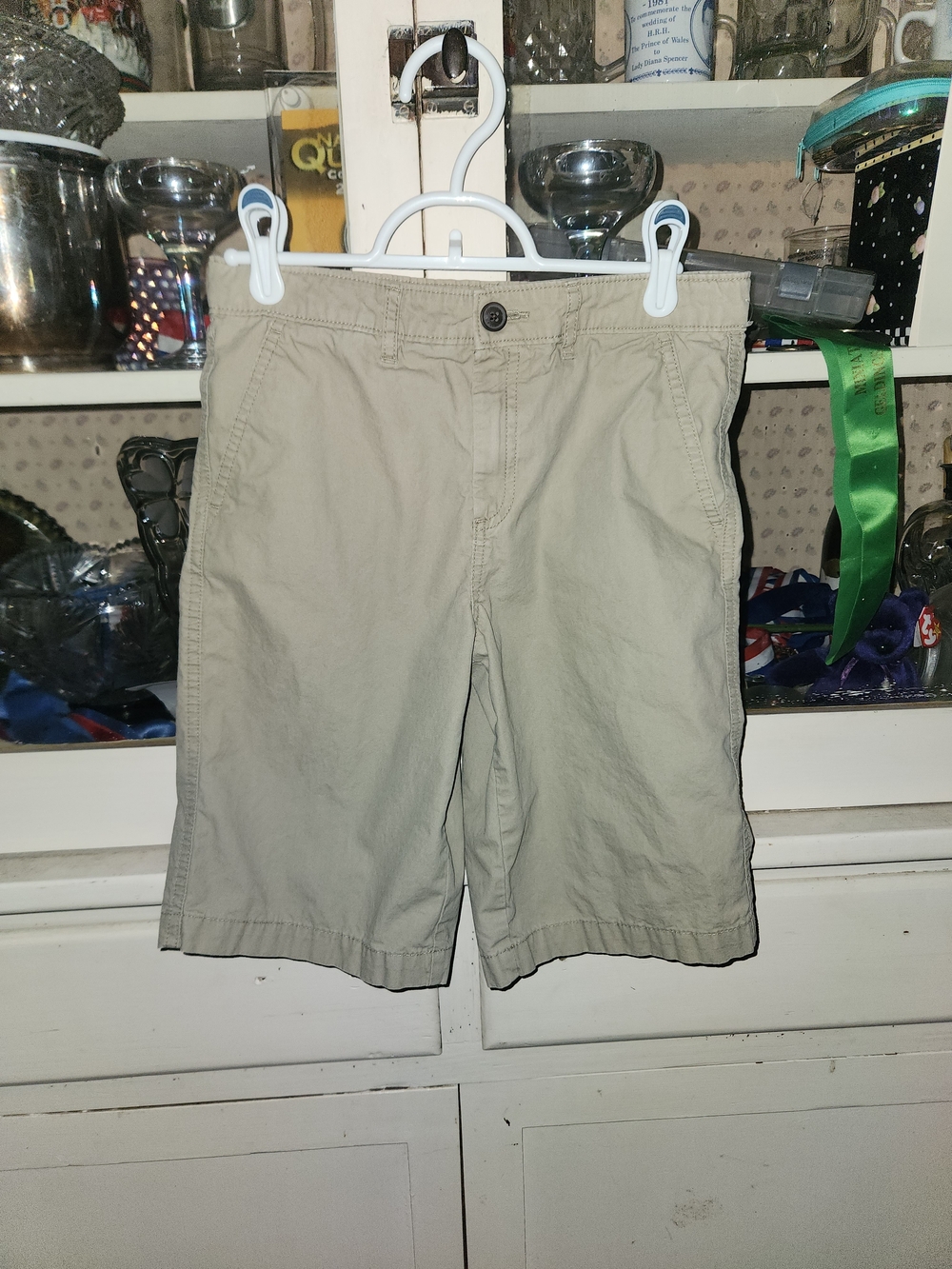 Magellan Outdoors Boys Khaki Flat-Front Shorts - Light Tan
